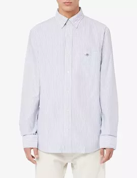 Оксфордская рубашка в мелкую полоску Gant, белый