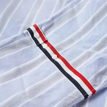 Оксфордская рубашка в полоску на пуговицах Thom Browne