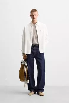Оксфордская рубашка ZARA, белый