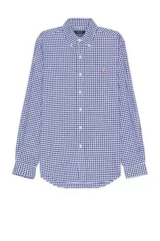 Оксфордская спортивная рубашка Polo Ralph Lauren, цвет Blue & White Gingham