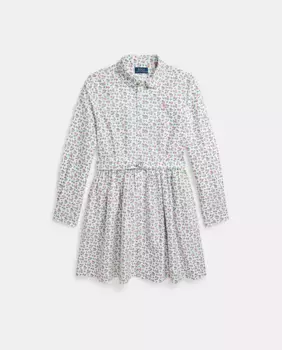 Оксфордское платье с цветочным узором для девочек Polo Ralph Lauren, мультиколор