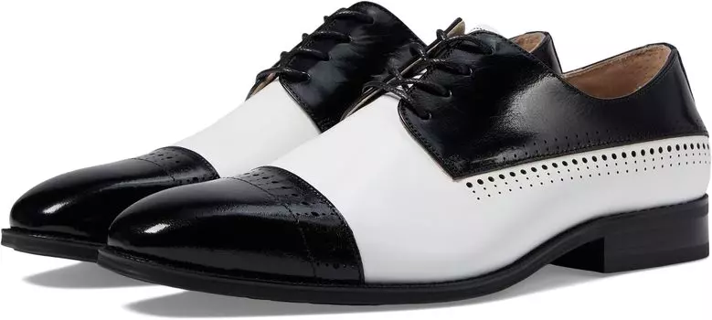 Оксфорды Cabot Cap Toe Oxford Stacy Adams, цвет Black/White