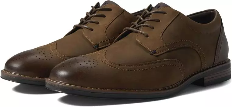 Оксфорды Centro Flex Wing Tip Oxford Nunn Bush, цвет Brown Crazy Horse