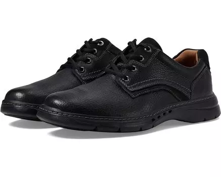 Оксфорды Clarks Un Brawley Pace, цвет Black Tumbled Leather