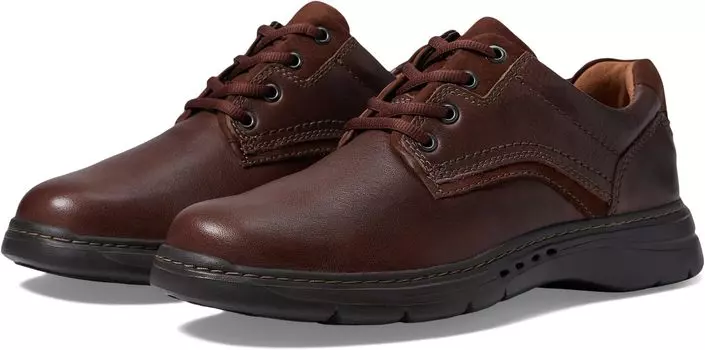 Оксфорды Clarks Un Brawley Pace, цвет Mahogany Tumbled Leather