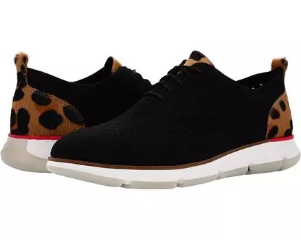 Оксфорды Cole Haan 4.Zerogrand Stitchlite, цвет Black Knit/Jaguar Haircalf Print