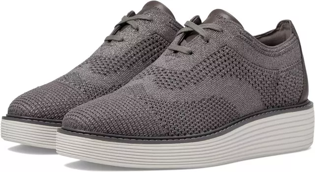 Оксфорды Cole Haan Original Grand Platform Stitchlite Oxford, цвет Tornado/Silver Metallic Knit