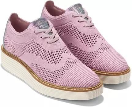Оксфорды Cole Haan Originalgrand Platform Stitchlite Oxford, цвет Mauve Shadows Knit/Halogram/Ivory