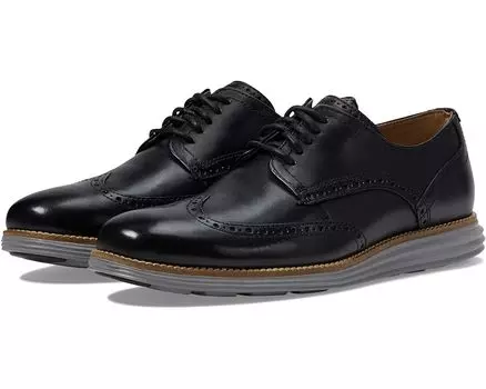 Оксфорды Cole Haan Originalgrand Shortwing, цвет Black Leather/Ironstone