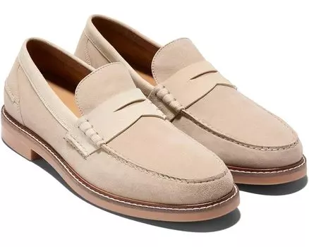 Оксфорды Cole Haan Pinch Prep Penny Loafer, цвет Sesame Suede/White Cap Grey/Natural