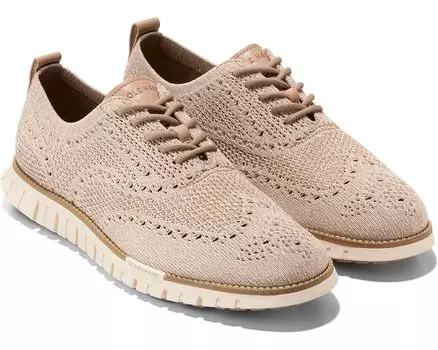 Оксфорды Cole Haan Zerogrand Remastered Stitchlite Wingtip, цвет Amphora/Birch/Ivory