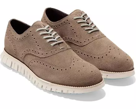 Оксфорды Cole Haan Zerogrand Remastered Wing Tip Unlined, цвет Truffle/Silver Lining