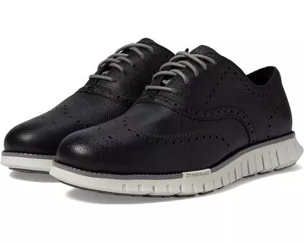 Оксфорды Cole Haan Zerogrand Remastered Wing Tip Oxford Unlined, цвет Black/December Sky/Glacier Gray