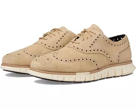 Оксфорды Cole Haan Zerogrand Remastered Wingtip Oxford Unlined, цвет Sesame/Dark Chocolate/Ivory