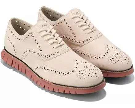 Оксфорды Cole Haan Zerogrand Remastered Wingtip Unlined, цвет White Cap Gray/Dark Chocolate/Redwood Burl