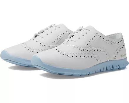 Оксфорды Cole Haan Zerogrand Wing Ox Closed Hole, цвет Optic White/Oxford Blue