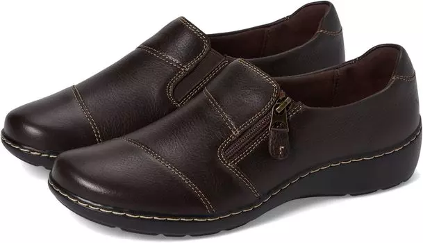 Оксфорды Cora Harbor Clarks, цвет Dark Brown Leather