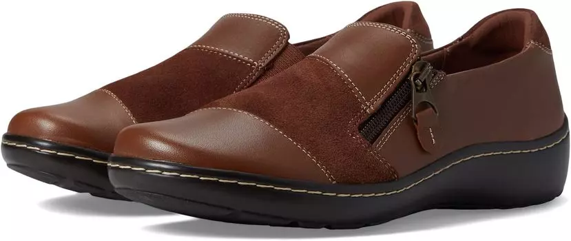 Оксфорды Cora Harbor Clarks, цвет Dark Tan Combi
