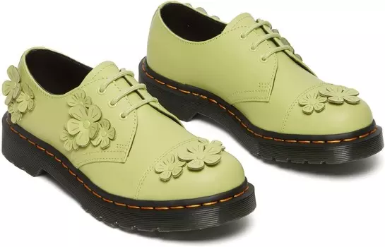 Оксфорды Dr. Martens 1461 Flower, цвет Lime Green