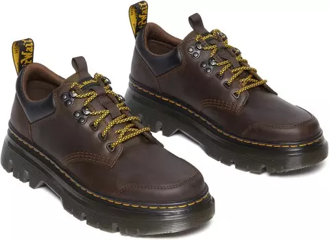 Оксфорды Dr. Martens Tarik Lo Leather, цвет Dark Brown Crazy Horse