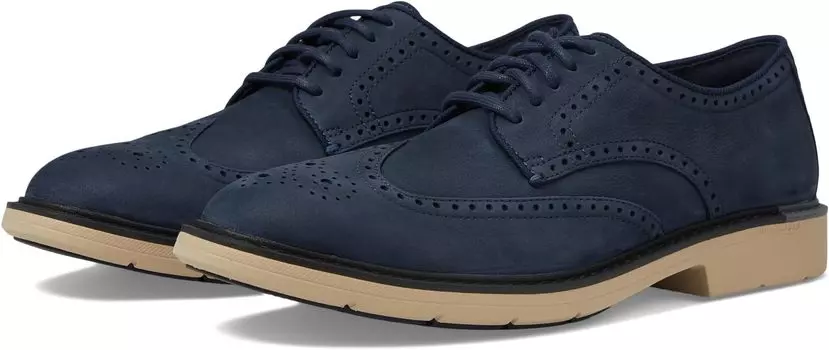 Оксфорды Go-To Wing Oxford Cole Haan, цвет Navy Blazer Nubuck/Black Dark Latte