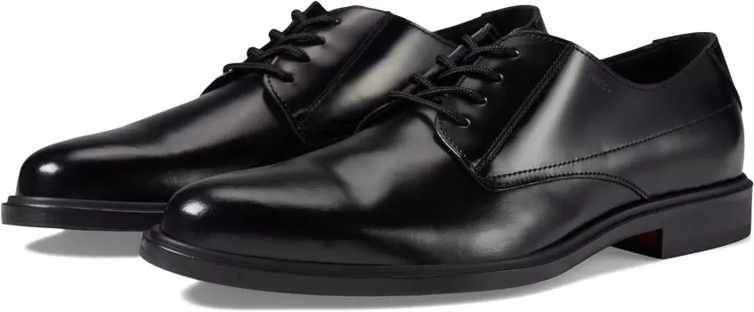 Оксфорды HUGO Kerr Smooth Leather Derby Shoes, цвет Black Midnight
