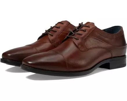Оксфорды Johnston & Murphy Gibbons Cap Toe, цвет Mahogany Full Grain
