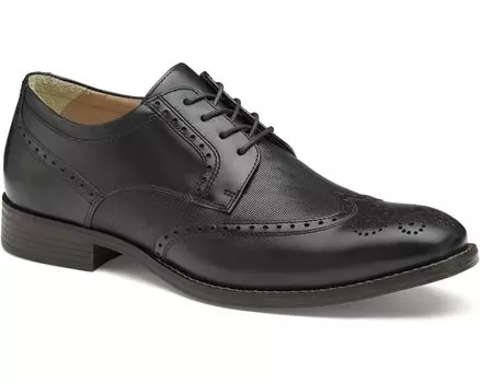 Оксфорды Johnston & Murphy Lewis Embossed Wing Tip, цвет Black Full Grain