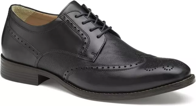 Оксфорды Johnston & Murphy Lewis Embossed Wing Tip, цвет Black Full Grain