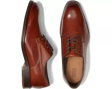 Оксфорды Johnston & Murphy Meade Plain Toe, цвет Tan Italian Calfskin