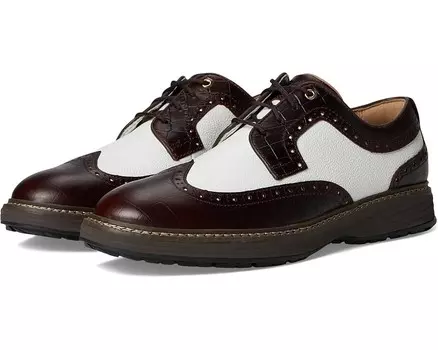 Оксфорды Johnston & Murphy Upton Gl3 Luxe Hybrid, цвет Dark Brown Croc Print/White Full Grain