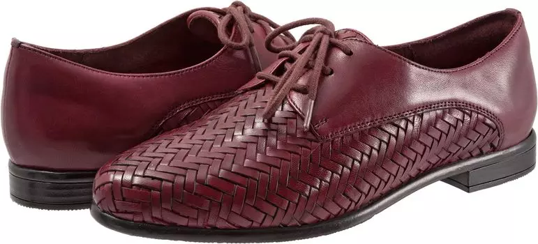 Оксфорды Lizzie Herringbone Trotters, цвет Burgundy