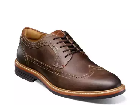Оксфорды Norwalk Wingtip Oxford Florsheim, темно-коричневый