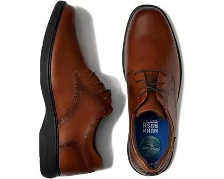 Оксфорды Nunn Bush Kore Pro Plain Toe, цвет Cognac