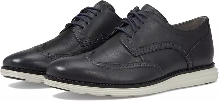 Оксфорды Original Grand Wing Tip Oxford Cole Haan, цвет Grey Pinstripe Brush-Off/Silver Birch