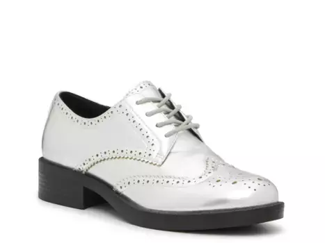 Оксфорды Sammy Wingtip Oxford Nine West, серебряный/металлик