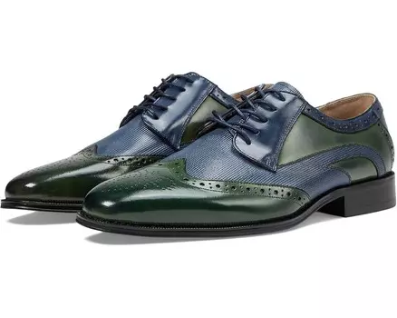 Оксфорды Stacy Adams Ivingale Wing Tip Lace-Up, цвет Navy/Green