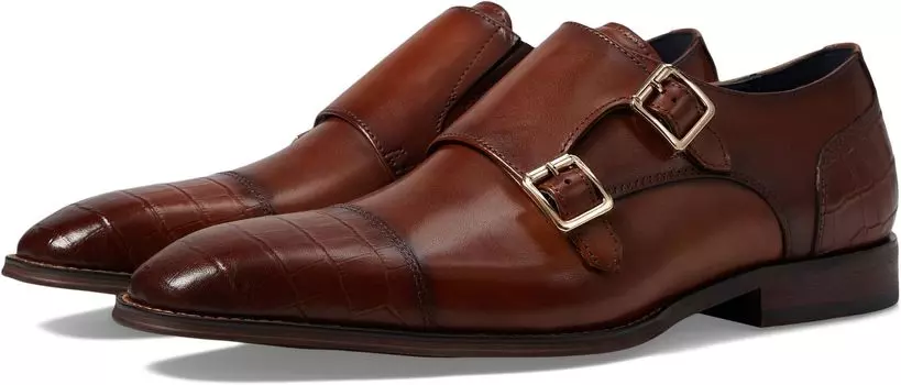 Оксфорды Stacy Adams Pierson Cap Toe Double Monk, коричневый