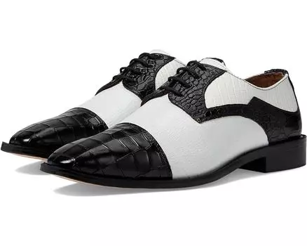 Оксфорды Stacy Adams Tedesco Cap Toe, цвет Black/White