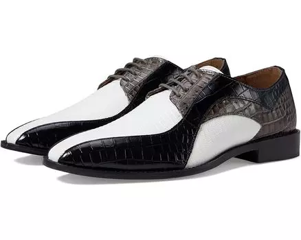 Оксфорды Stacy Adams Turano Bike Toe Oxford, цвет White/Black/Gray