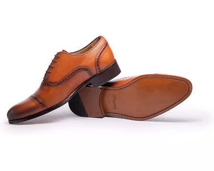 Оксфорды The Vinci GINANNI, коньяк воронение