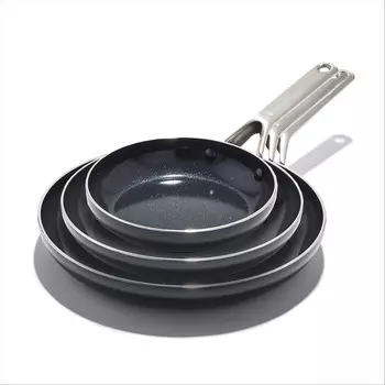 OXO Agility Series 12-дюймовая сковорода со сковородой 10 дюймов и сковородой 8 дюймов, Black