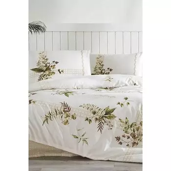Ozdilek Nev Forest Ivy Комплект постельного белья двойного кремового цвета