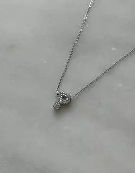 Ожерелье Bymehshake Bubble Letter с буквой 'P', серебро