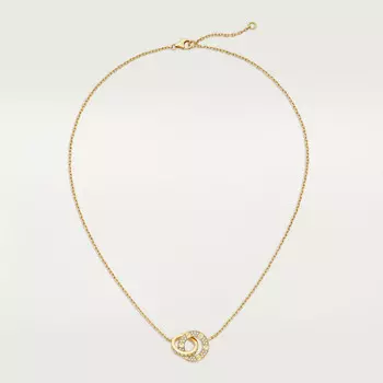 Ожерелье Cartier Pendentif LOVE, pav, желтое золото