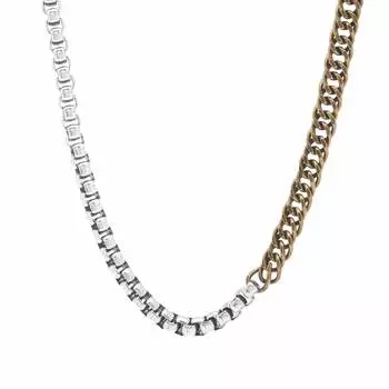 Ожерелье Dries Van Noten Split Link Necklace, цвет Silver Brass