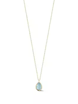 Ожерелье из 14-каратного желтого золота с голубым топазом Mateo, золотой