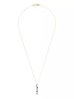 Ожерелье из 18-каратного желтого золота с каскадными сапфирами и аквамаринами DOWER AND HALL, золотой