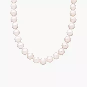 Ожерелье из нити пресноводного культивированного жемчуга 36 дюймов из 14-каратного белого золота (6-6,5 мм) Blue Nile