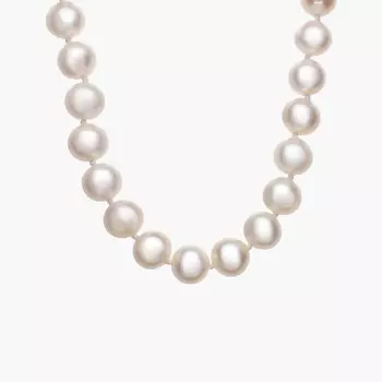 Ожерелье из нити пресноводного культивированного жемчуга 36 дюймов из 14-каратного белого золота (8,0-8,5 мм) Blue Nile